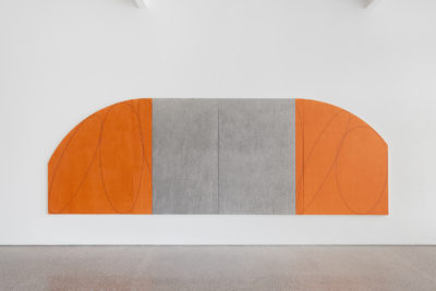 Orange/ Gray Four Panel Zone Painting