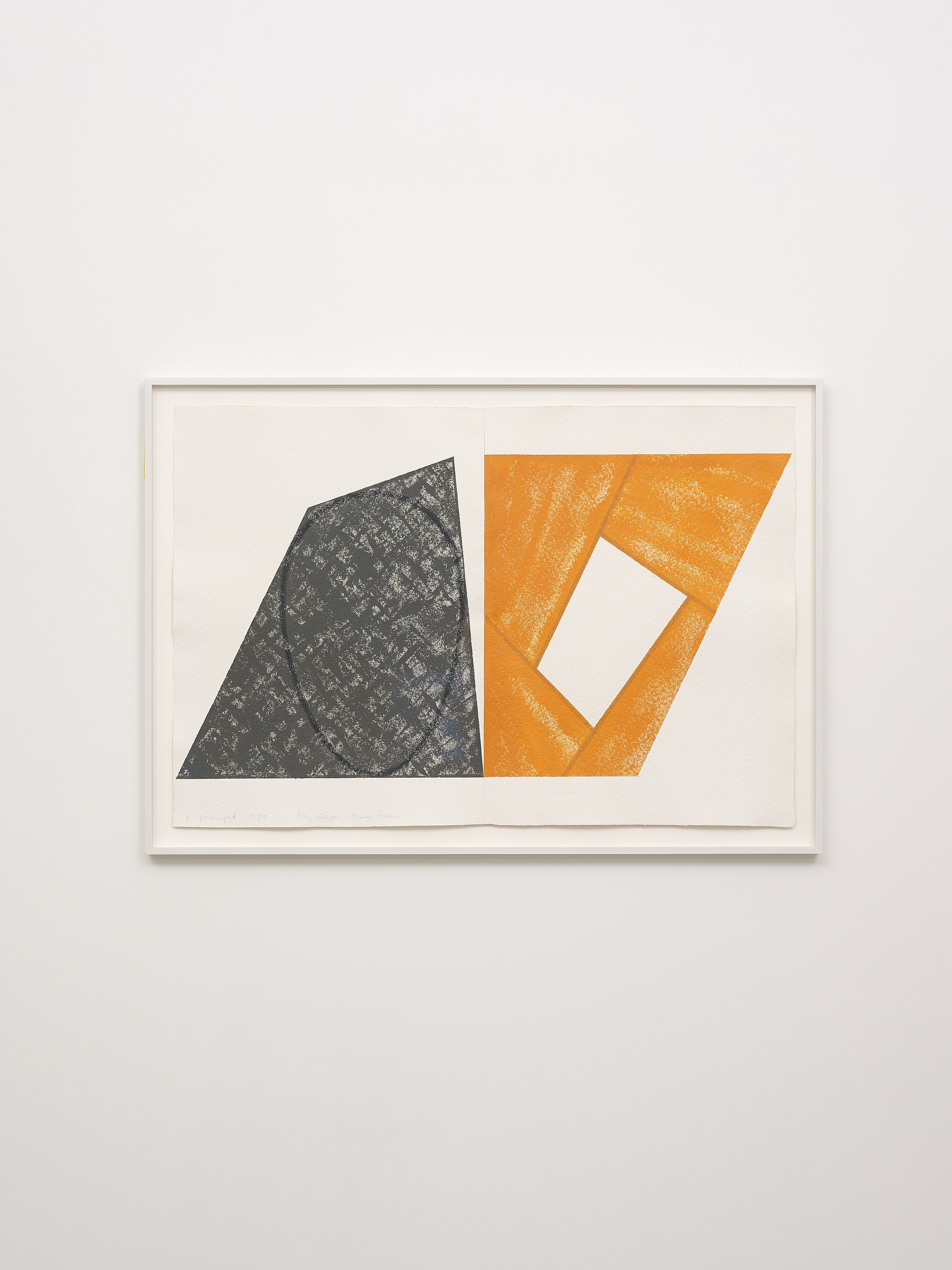 Gray Ellipse / Orange Frame